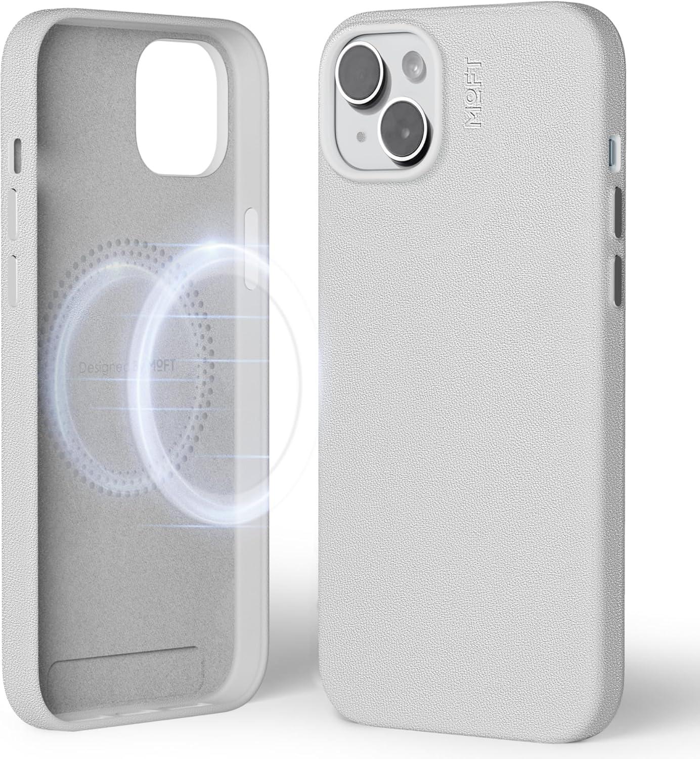 imageMOFT Designed for iPhone 14 Pro Max Case MOVAS Vegan Leather Soft ampamp Smooth ampamp AntiScratch Protective Phone Case Compatible with MagSafe Fine Fiber Lining Lifted Camera Ring Misty CoveMisty Cove