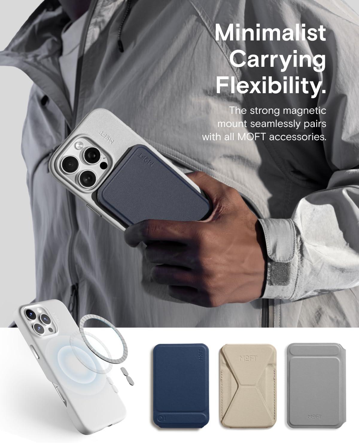 imageMOFT Designed for iPhone 14 Pro Max Case MOVAS Vegan Leather Soft ampamp Smooth ampamp AntiScratch Protective Phone Case Compatible with MagSafe Fine Fiber Lining Lifted Camera Ring Misty CoveMisty Cove