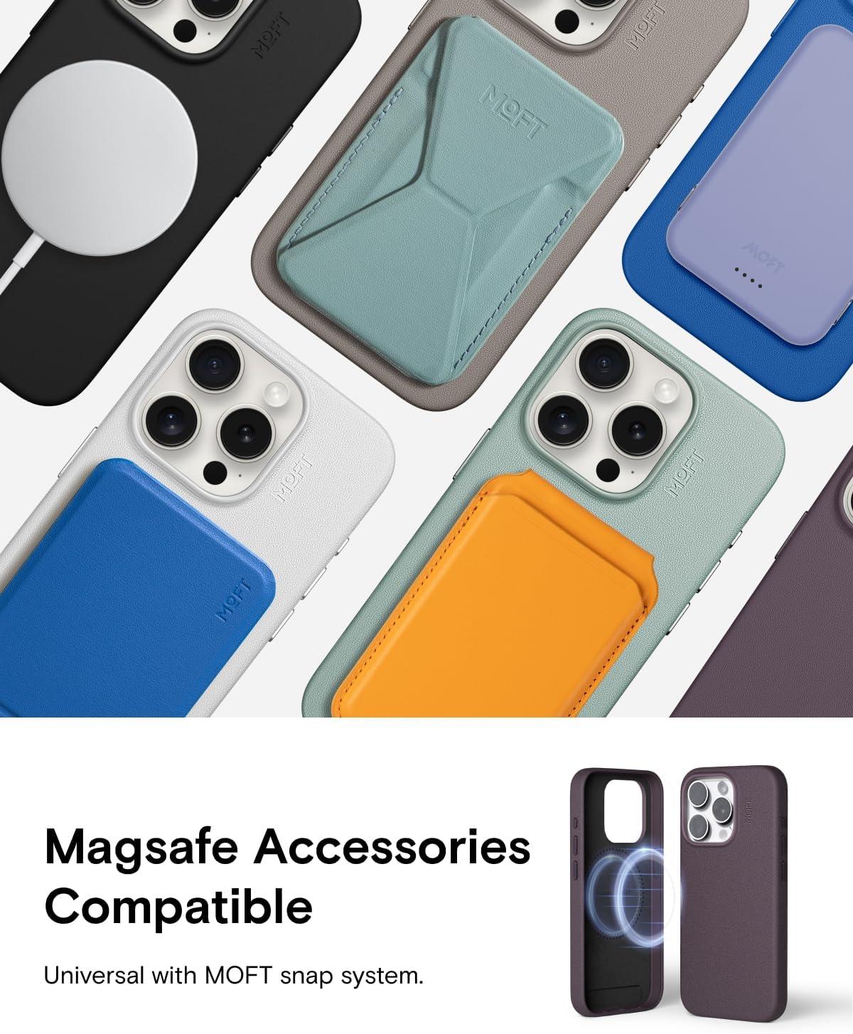 imageMOFT Designed for iPhone 14 Pro Max Case MOVAS Vegan Leather Soft ampamp Smooth ampamp AntiScratch Protective Phone Case Compatible with MagSafe Fine Fiber Lining Lifted Camera Ring Misty CoveBlackberry
