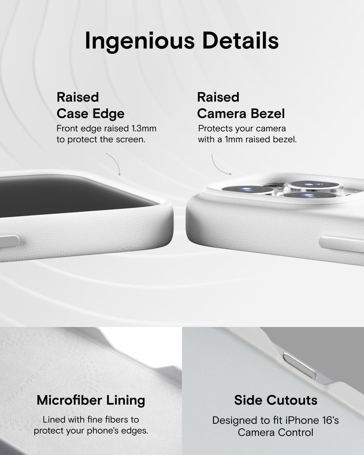 imageMOFT Designed for iPhone 14 Pro Max Case MOVAS Vegan Leather Soft ampamp Smooth ampamp AntiScratch Protective Phone Case Compatible with MagSafe Fine Fiber Lining Lifted Camera Ring Misty CoveMisty Cove