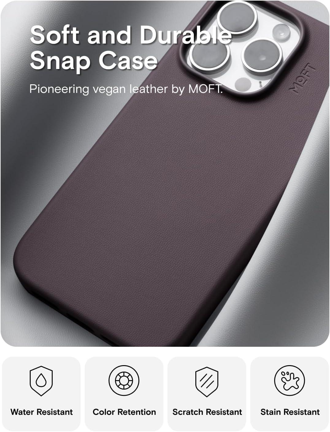 imageMOFT Designed for iPhone 14 Pro Max Case MOVAS Vegan Leather Soft ampamp Smooth ampamp AntiScratch Protective Phone Case Compatible with MagSafe Fine Fiber Lining Lifted Camera Ring Misty CoveBlackberry