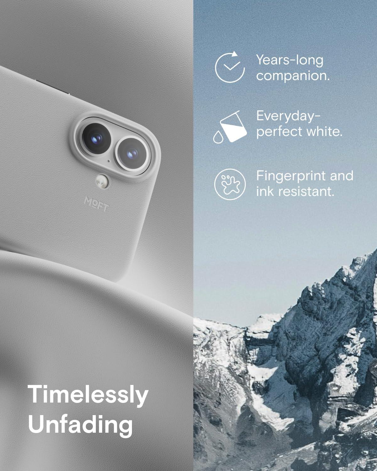 imageMOFT Designed for iPhone 14 Pro Max Case MOVAS Vegan Leather Soft ampamp Smooth ampamp AntiScratch Protective Phone Case Compatible with MagSafe Fine Fiber Lining Lifted Camera Ring Misty CoveMisty Cove