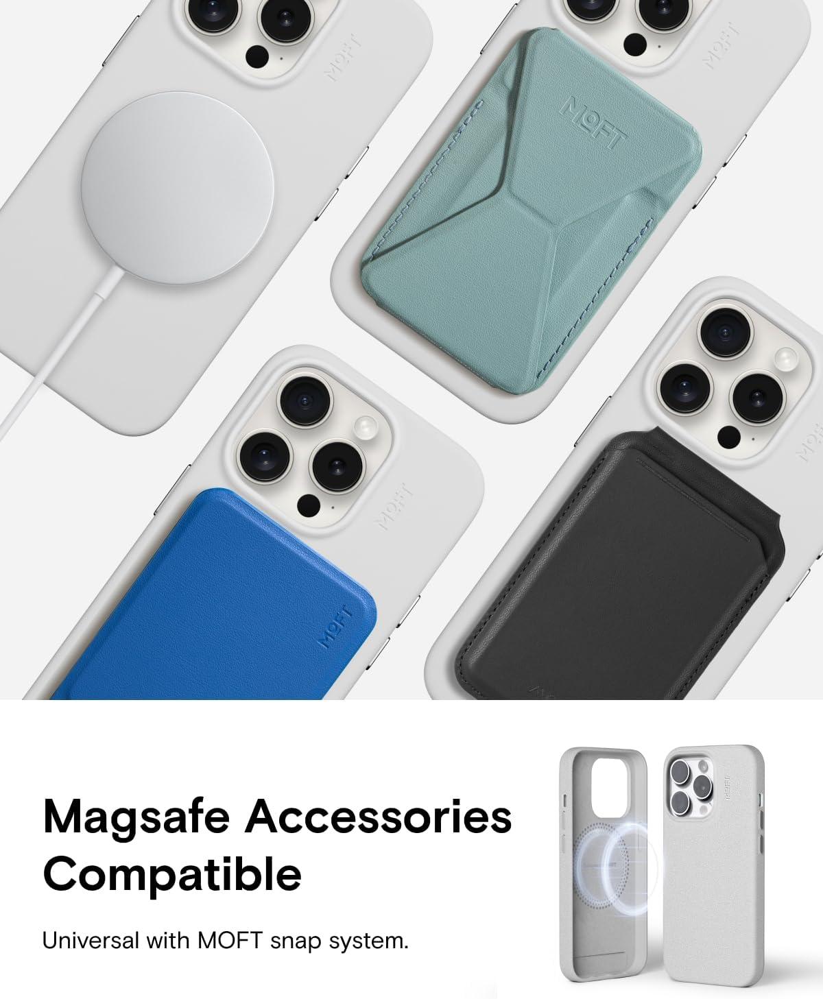 imageMOFT Designed for iPhone 14 Pro Max Case MOVAS Vegan Leather Soft ampamp Smooth ampamp AntiScratch Protective Phone Case Compatible with MagSafe Fine Fiber Lining Lifted Camera Ring Misty CoveMisty Cove