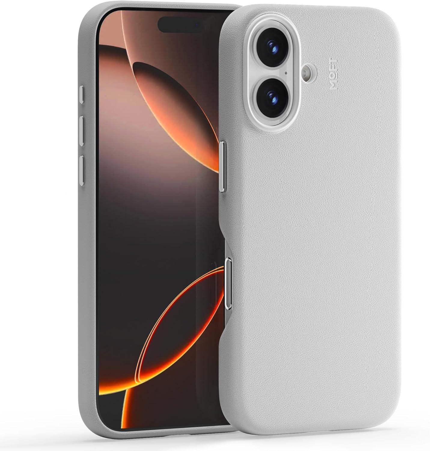 imageMOFT Designed for iPhone 14 Pro Max Case MOVAS Vegan Leather Soft ampamp Smooth ampamp AntiScratch Protective Phone Case Compatible with MagSafe Fine Fiber Lining Lifted Camera Ring Misty CoveMisty Cove