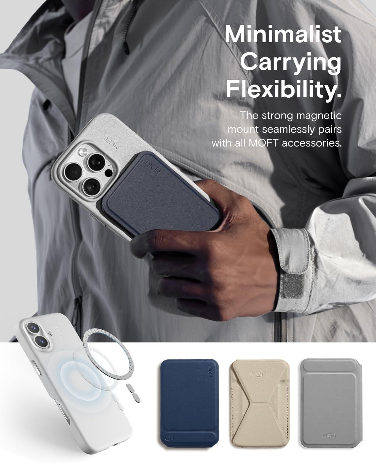 imageMOFT Designed for iPhone 14 Pro Max Case MOVAS Vegan Leather Soft ampamp Smooth ampamp AntiScratch Protective Phone Case Compatible with MagSafe Fine Fiber Lining Lifted Camera Ring Misty CoveMisty Cove