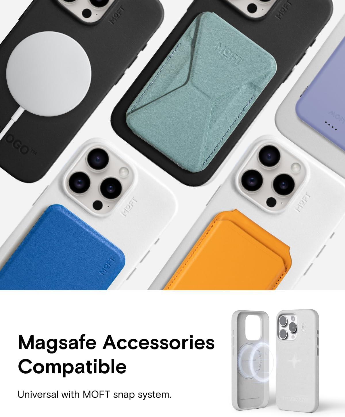 imageMOFT Designed for iPhone 14 Pro Max Case MOVAS Vegan Leather Soft ampamp Smooth ampamp AntiScratch Protective Phone Case Compatible with MagSafe Fine Fiber Lining Lifted Camera Ring Misty CoveJet Black X TOMBOGO