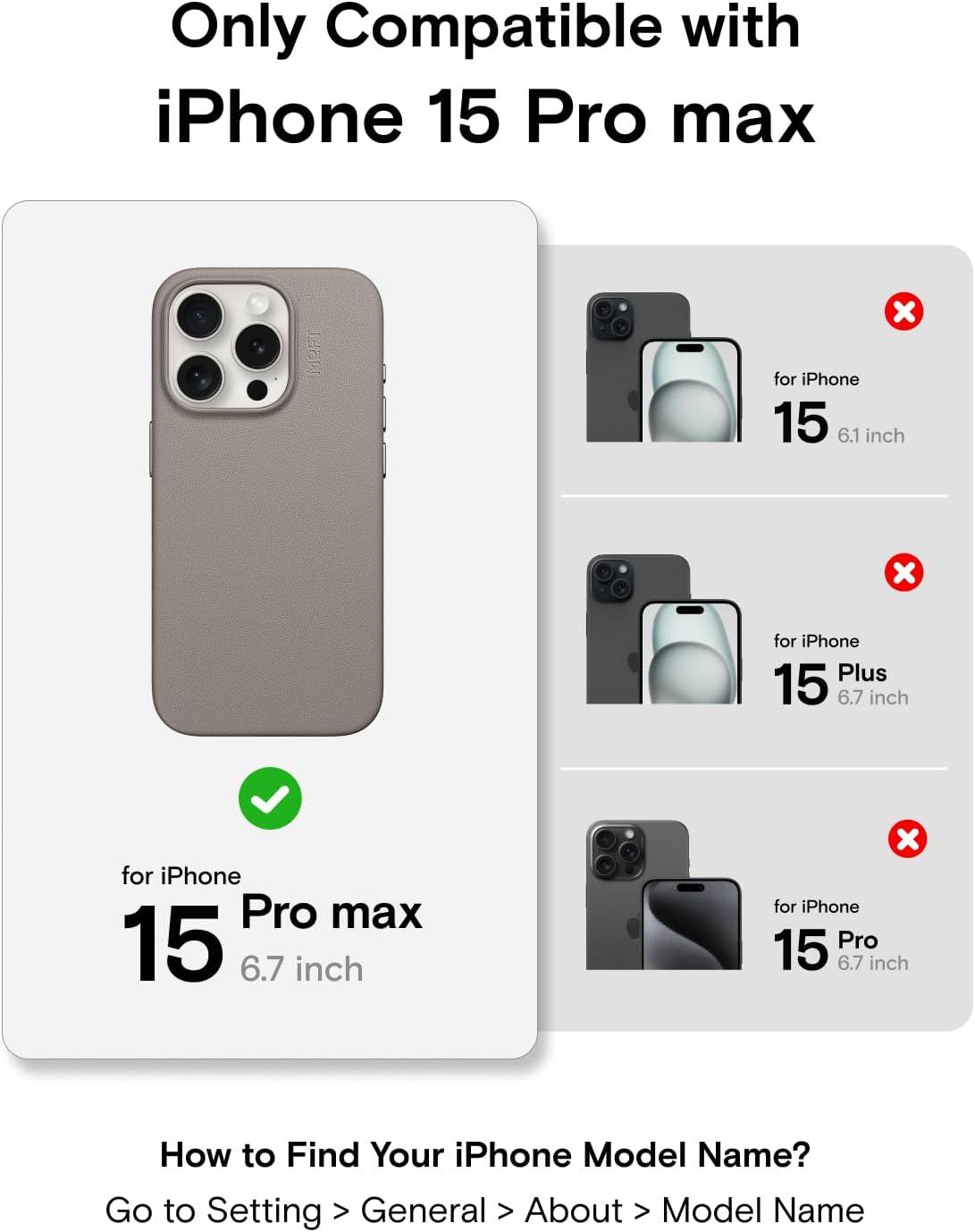 imageMOFT Designed for iPhone 14 Pro Max Case MOVAS Vegan Leather Soft ampamp Smooth ampamp AntiScratch Protective Phone Case Compatible with MagSafe Fine Fiber Lining Lifted Camera Ring Misty CoveTaupe