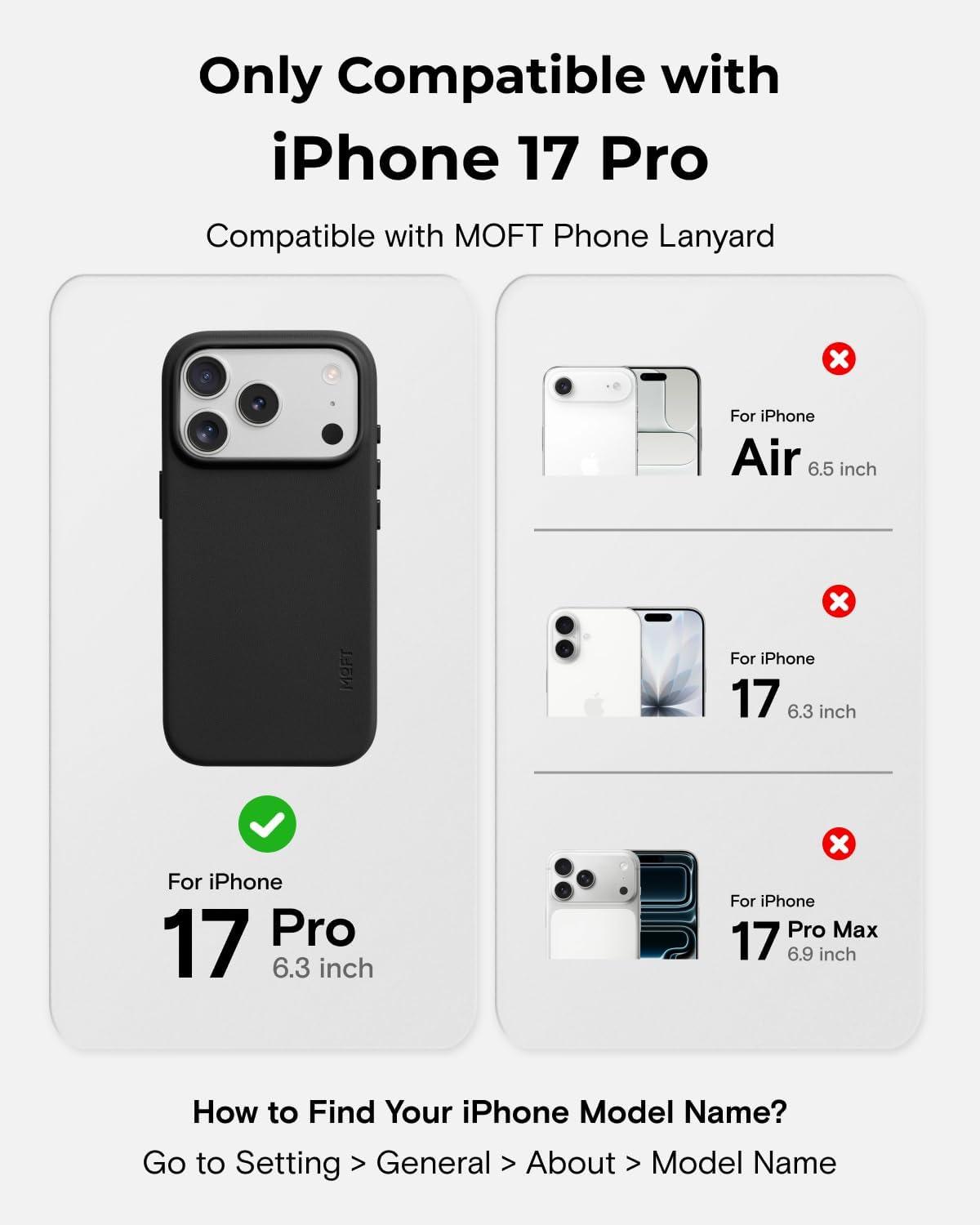 imageMOFT MOVAS Snap Case for iPhone 17 Pro Max MagSafe Compatible SoftTouch Vegan Leather Classic Minimalist Design Lightweight StainResistant ampamp Camera ProtectionJet Black