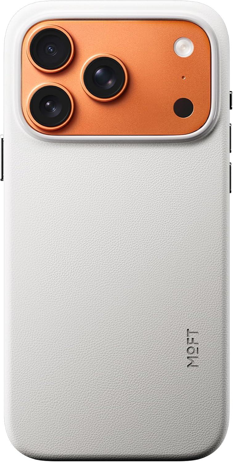 imageMOFT MOVAS Snap Case for iPhone 17 Pro Max MagSafe Compatible SoftTouch Vegan Leather Classic Minimalist Design Lightweight StainResistant ampamp Camera ProtectionMisty Cove