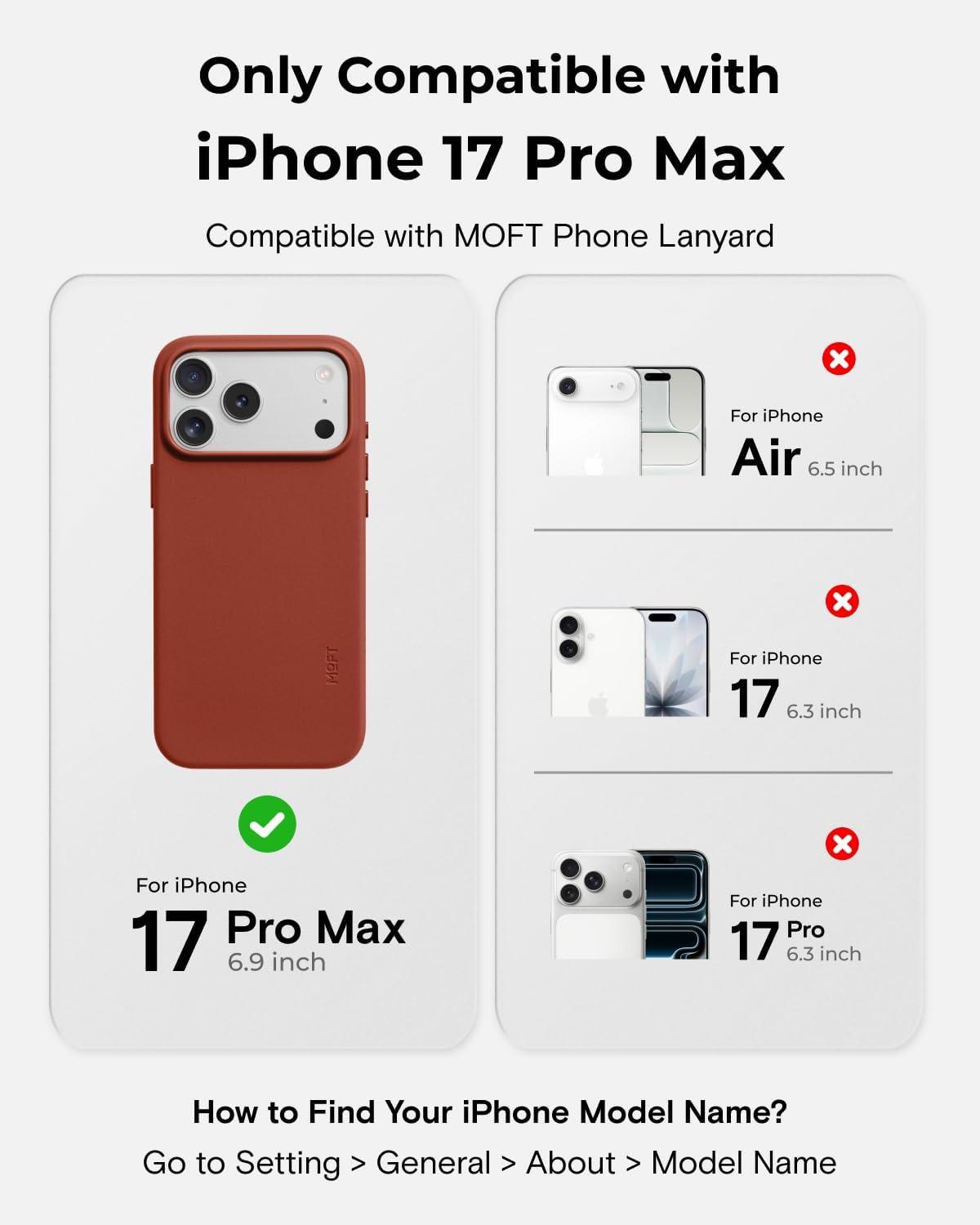 imageMOFT MOVAS Snap Case for iPhone 17 Pro Max MagSafe Compatible SoftTouch Vegan Leather Classic Minimalist Design Lightweight StainResistant ampamp Camera ProtectionClay