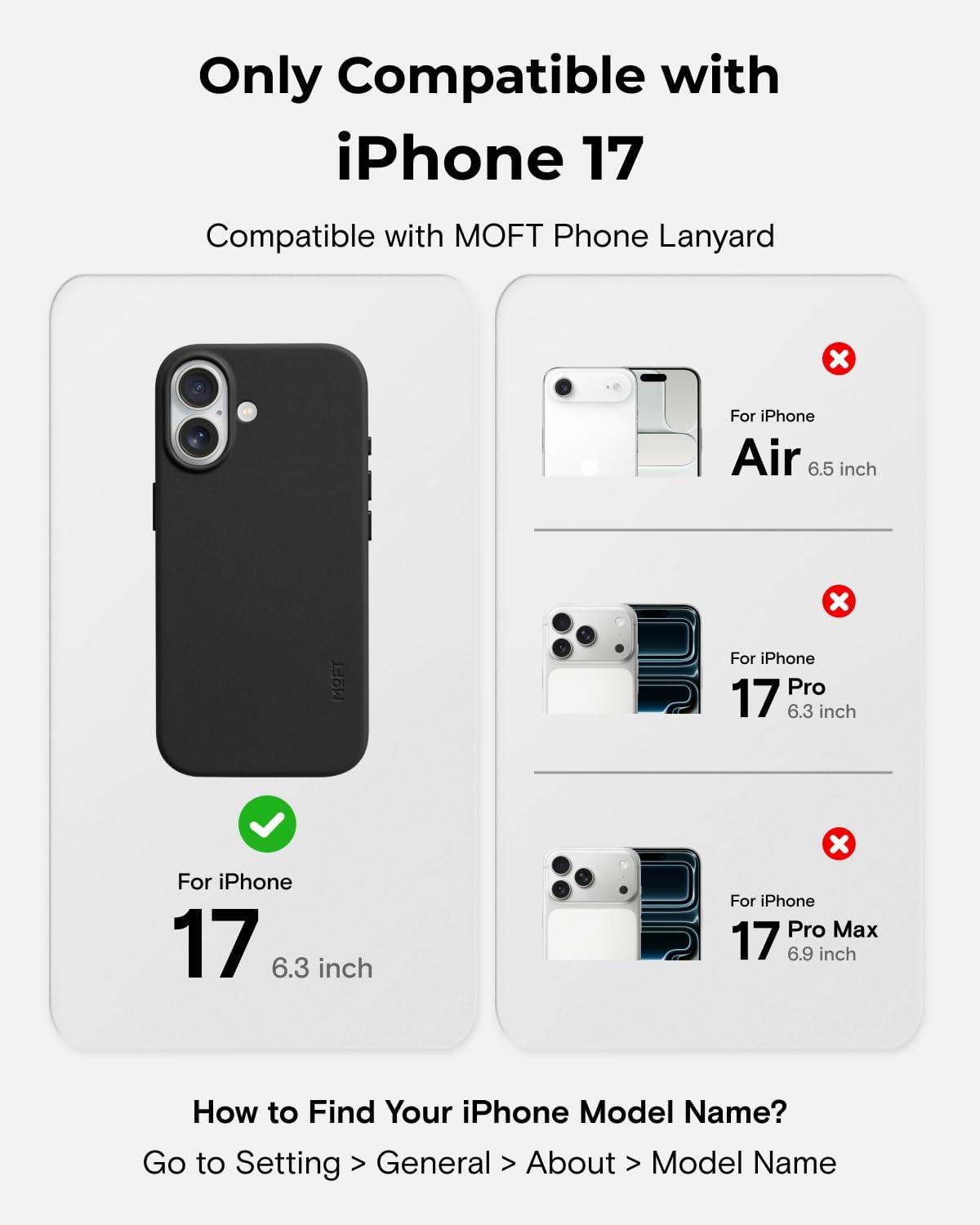 imageMOFT MOVAS Snap Case for iPhone 17 Pro Max MagSafe Compatible SoftTouch Vegan Leather Classic Minimalist Design Lightweight StainResistant ampamp Camera ProtectionJet Black