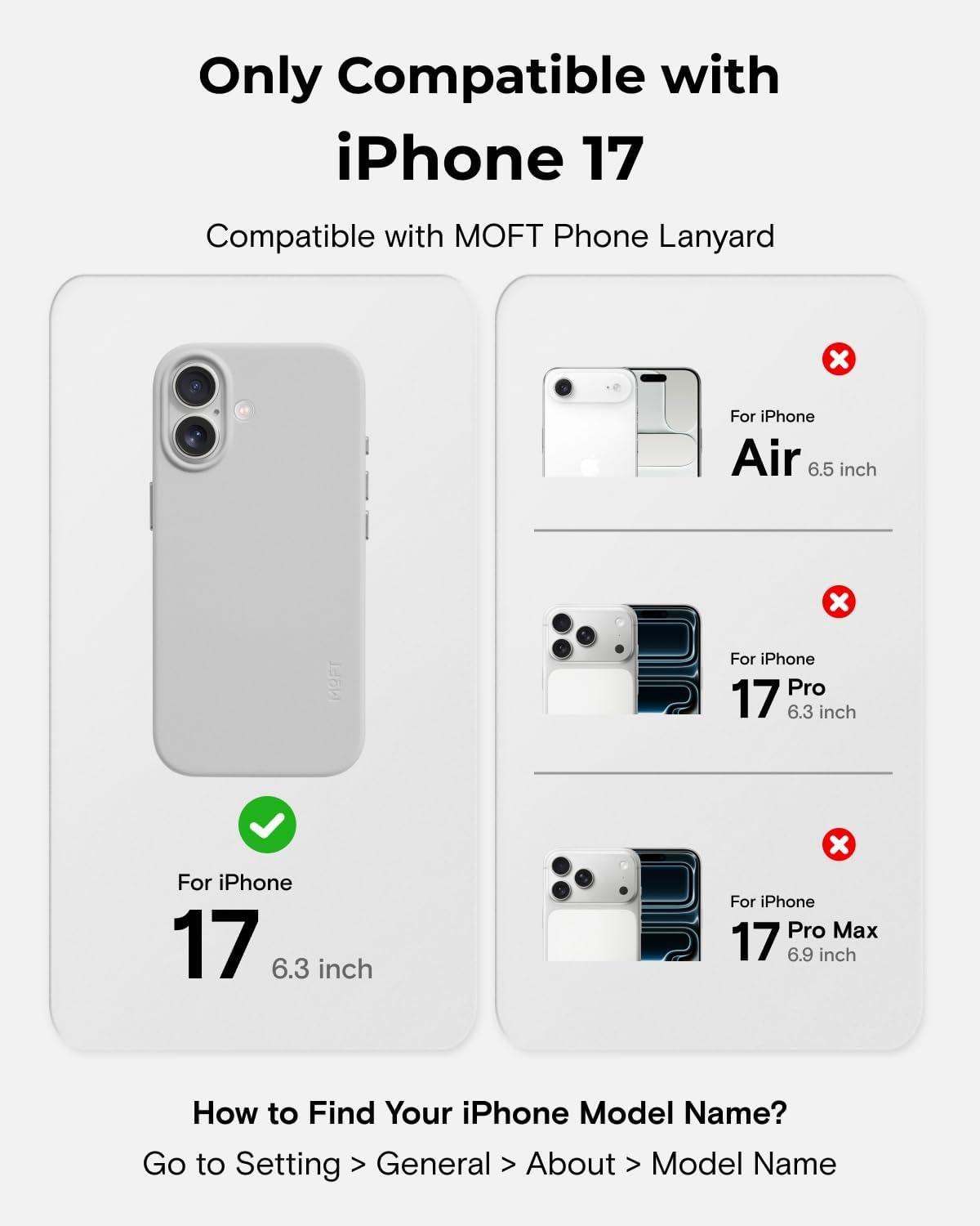 imageMOFT MOVAS Snap Case for iPhone 17 Pro Max MagSafe Compatible SoftTouch Vegan Leather Classic Minimalist Design Lightweight StainResistant ampamp Camera ProtectionMisty Cove