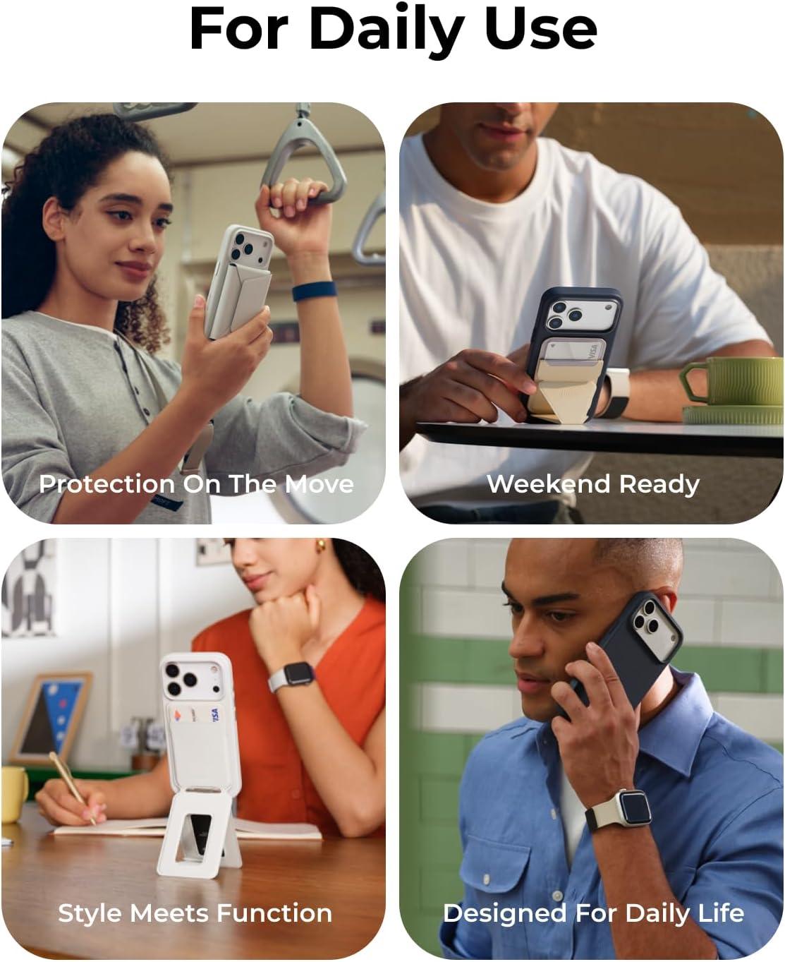 imageMOFT MOVAS Snap Case for iPhone 17 Pro Max MagSafe Compatible SoftTouch Vegan Leather Classic Minimalist Design Lightweight StainResistant ampamp Camera ProtectionMisty Cove