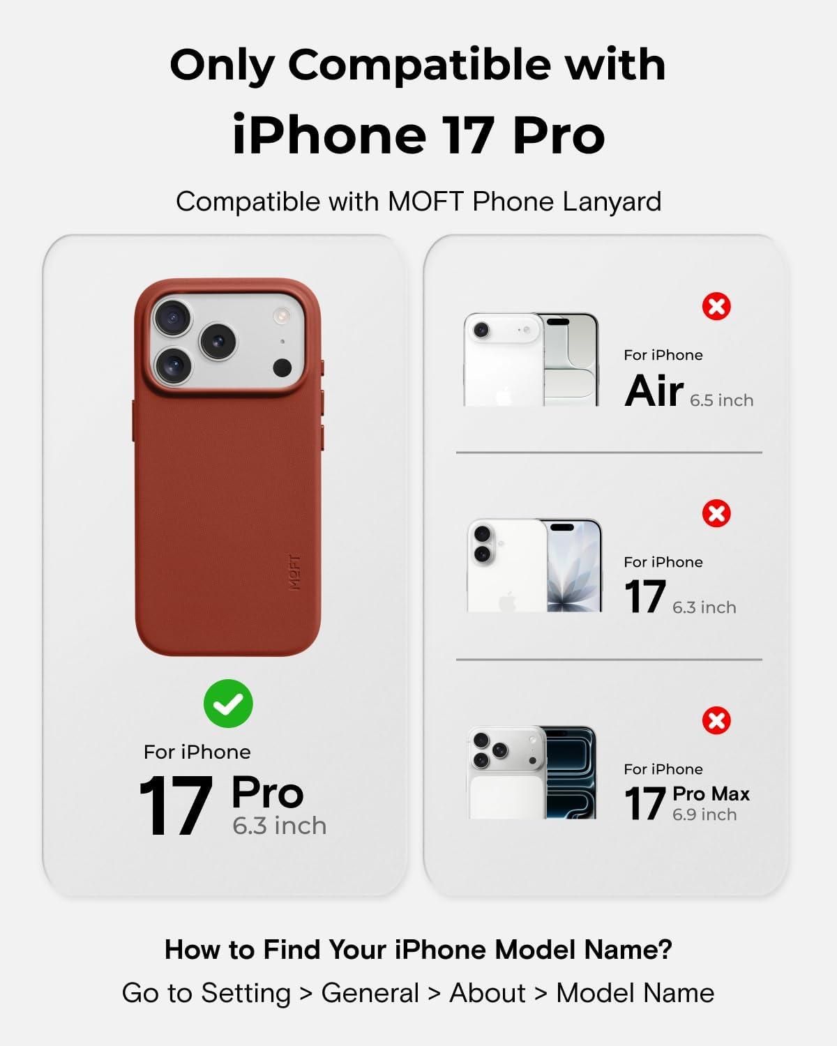 imageMOFT MOVAS Snap Case for iPhone 17 Pro Max MagSafe Compatible SoftTouch Vegan Leather Classic Minimalist Design Lightweight StainResistant ampamp Camera ProtectionClay