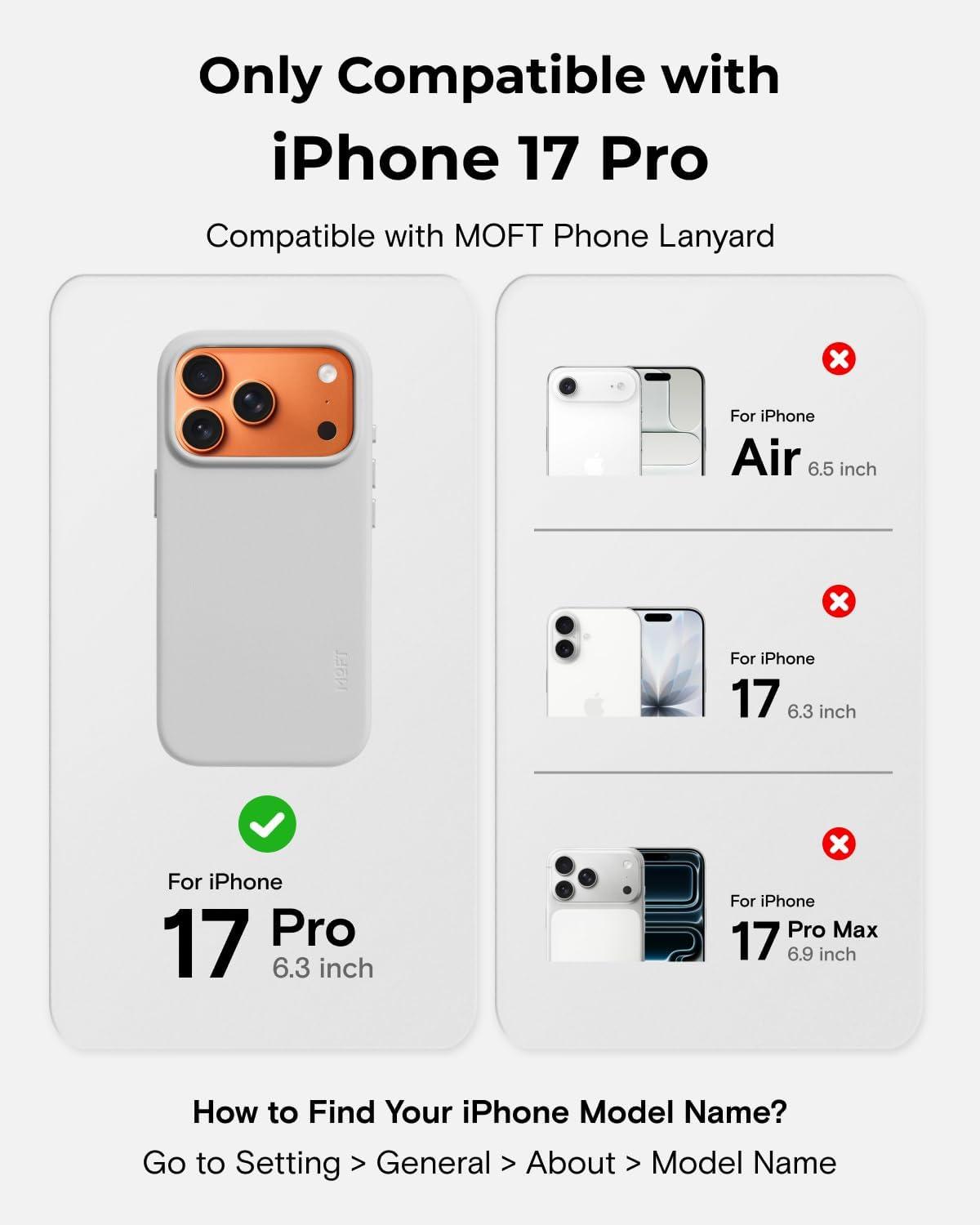 imageMOFT MOVAS Snap Case for iPhone 17 Pro Max MagSafe Compatible SoftTouch Vegan Leather Classic Minimalist Design Lightweight StainResistant ampamp Camera ProtectionMisty Cove