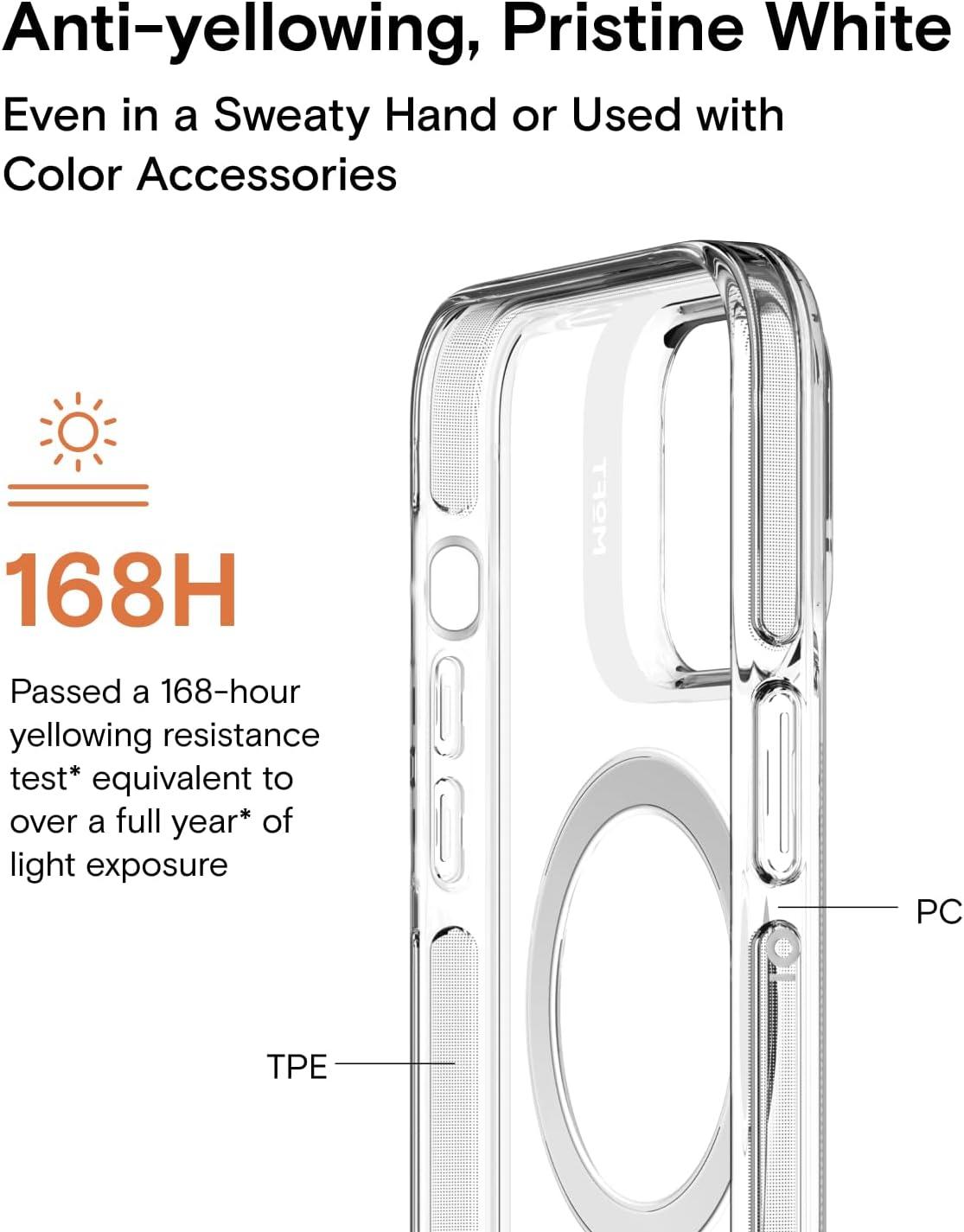 imageMOFT Magnetic for iPhone 15 Plus Case AntiYellowing ampamp AntiScratch Military Grade Protection BPA Free Shockproof Phone Case for iPhone 15 Plus ClearWhite