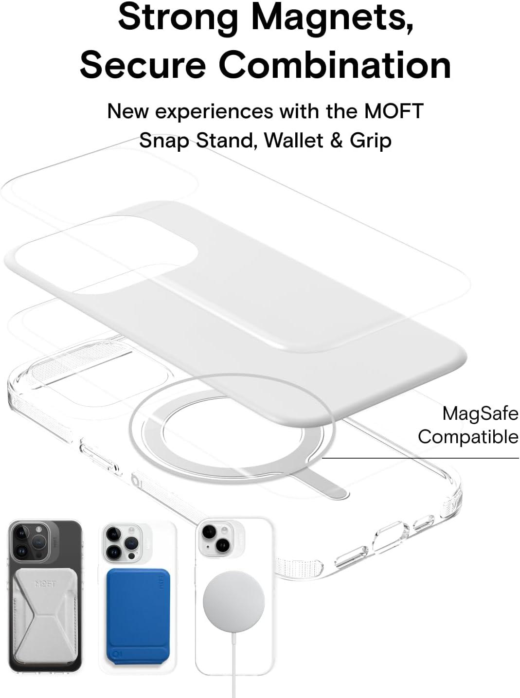 imageMOFT Magnetic for iPhone 15 Plus Case AntiYellowing ampamp AntiScratch Military Grade Protection BPA Free Shockproof Phone Case for iPhone 15 Plus ClearWhite