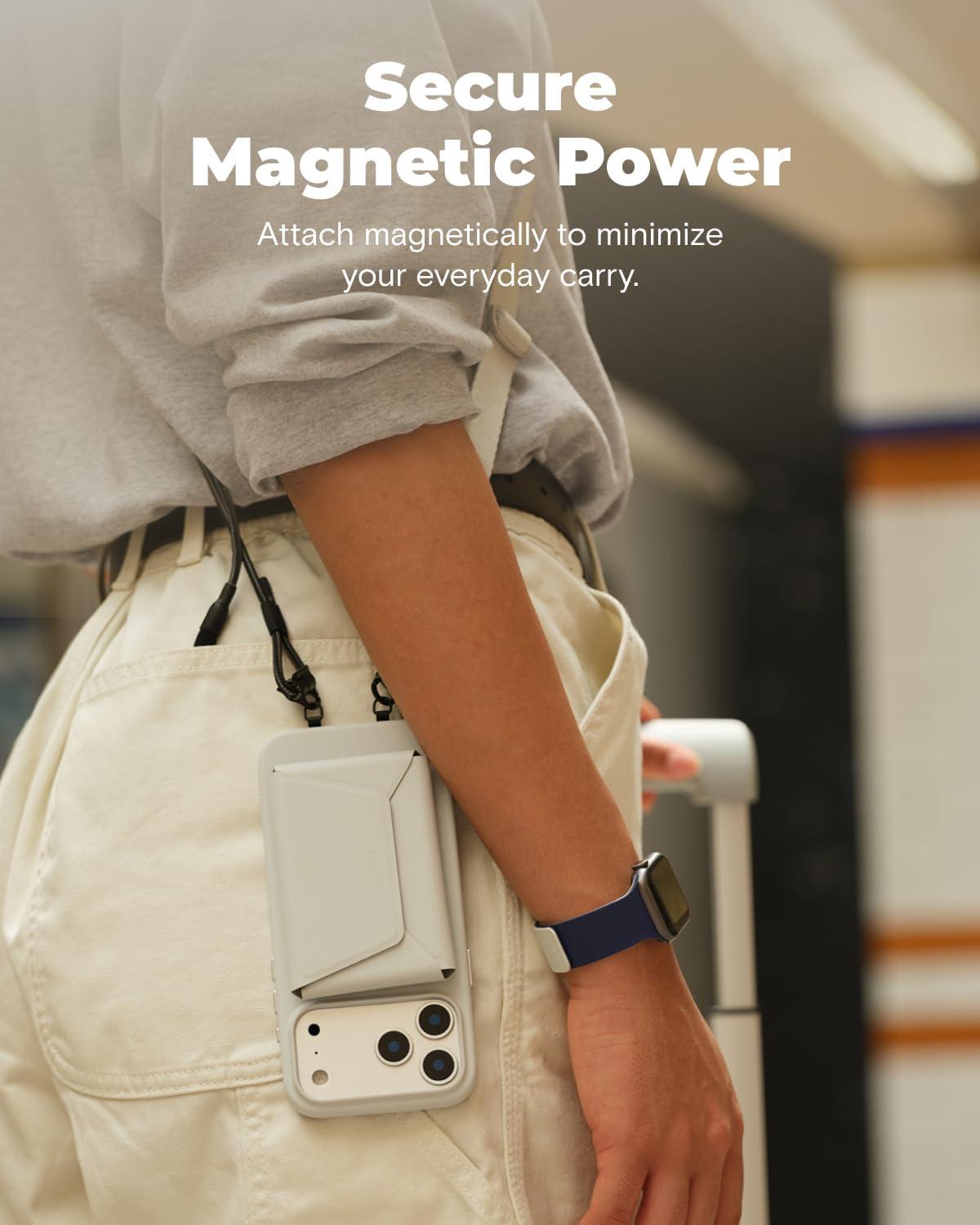 imageMOFT Magsafe Wallet 8Card Holder Magnetic Phone Stand with Pull to Access Design RFID Blocking Angle Adjustment ampamp MOVAS Minimalist Snap Field Wallet for Men Travel Essentials Jet BlackOz Green