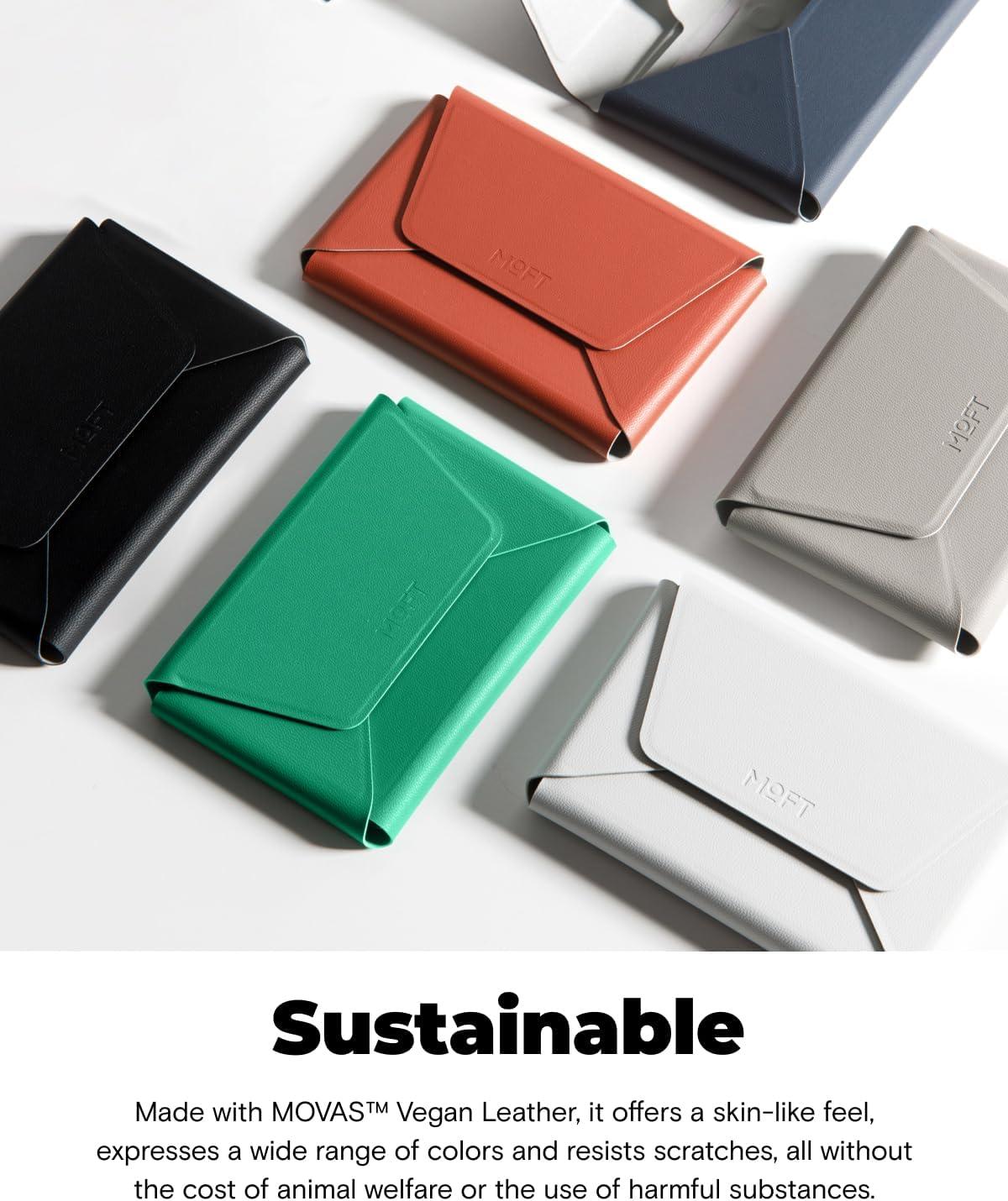 imageMOFT Magsafe Wallet 8Card Holder Magnetic Phone Stand with Pull to Access Design RFID Blocking Angle Adjustment ampamp MOVAS Minimalist Snap Field Wallet for Men Travel Essentials Jet BlackOz Green