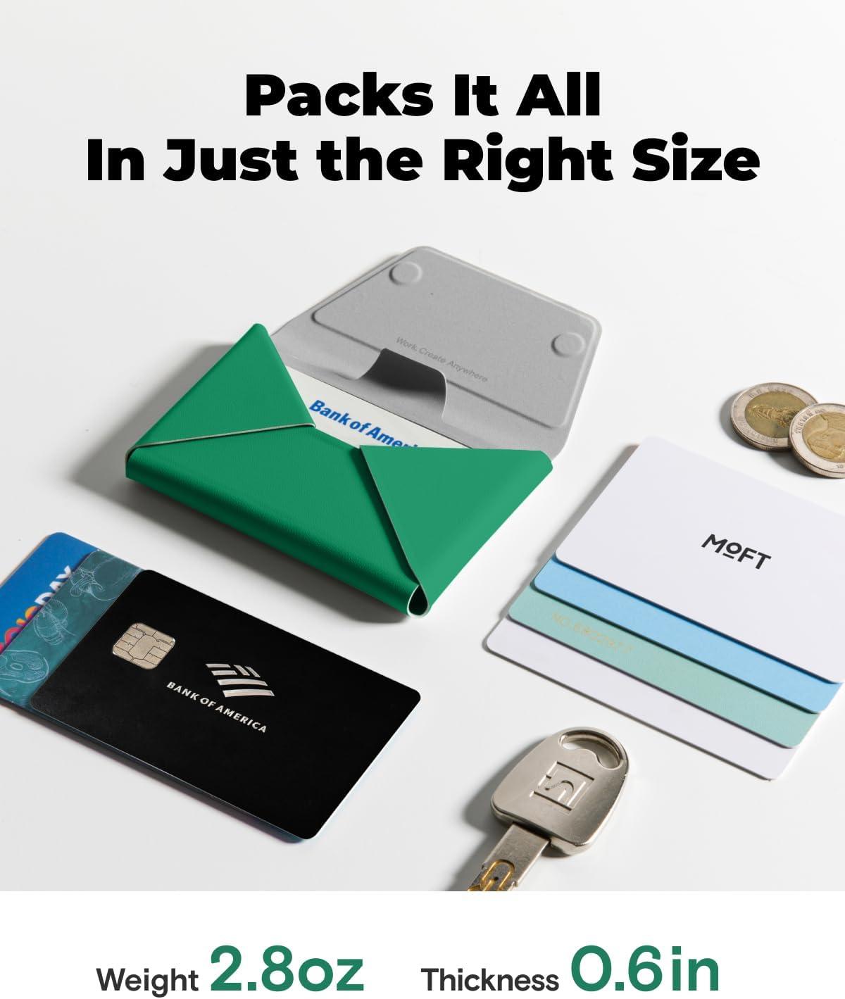 imageMOFT Magsafe Wallet 8Card Holder Magnetic Phone Stand with Pull to Access Design RFID Blocking Angle Adjustment ampamp MOVAS Minimalist Snap Field Wallet for Men Travel Essentials Jet BlackOz Green