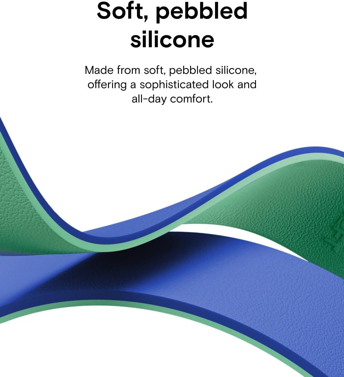 imageMOFT Snap Duo Watch Bands Compatible with Apple Watch Quick Magnetic Wear DuoColor Design ampamp Soft Silicone iWatch Bands for Ultra 321 Series 1110987SE654321 3840414244454649mmRoam Green x Beyond Blue