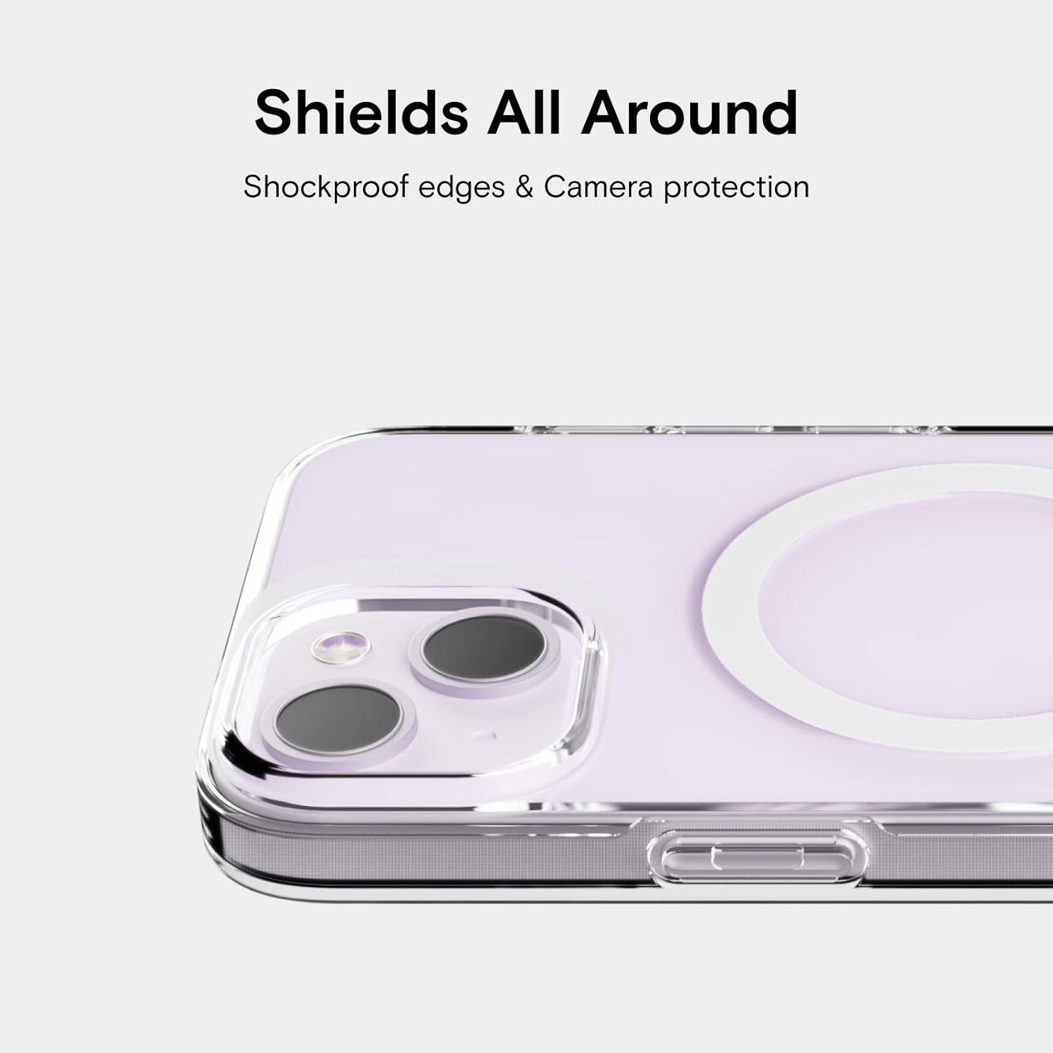 imageMOFT Strong Magnetic Phone Case Magsafe Enhanced Drop Proof SelfHealing Scratch Protection for iPhone 14Clear