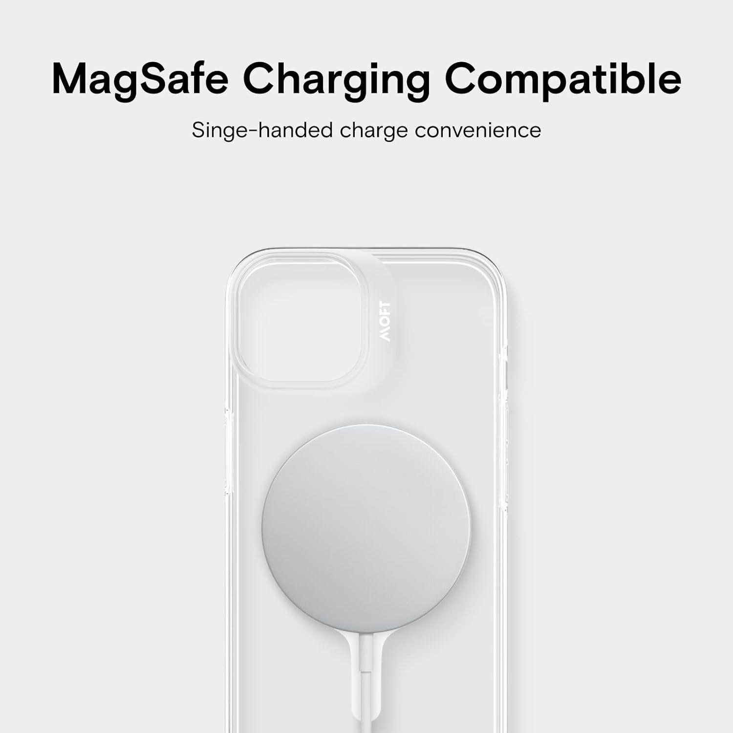 imageMOFT Strong Magnetic Phone Case Magsafe Enhanced Drop Proof SelfHealing Scratch Protection for iPhone 14Clear