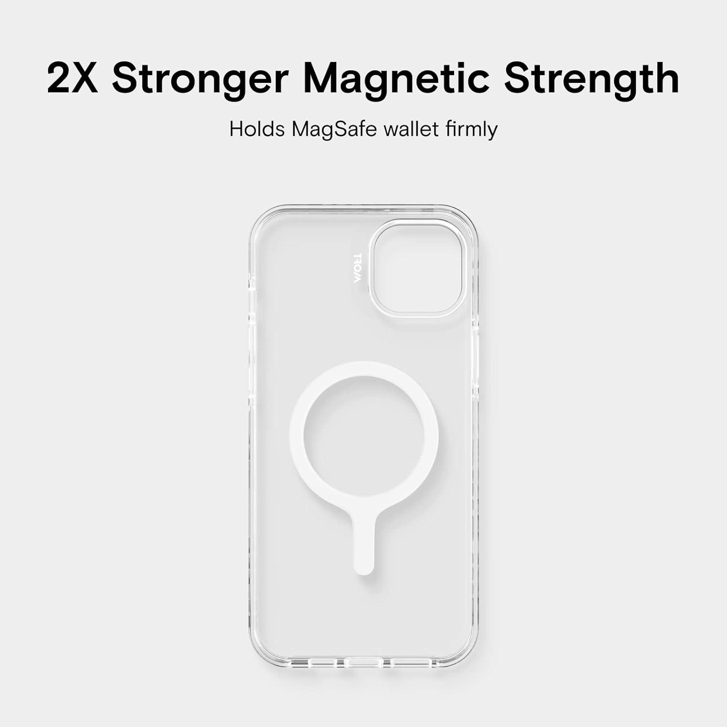 imageMOFT Strong Magnetic Phone Case Magsafe Enhanced Drop Proof SelfHealing Scratch Protection for iPhone 14Clear