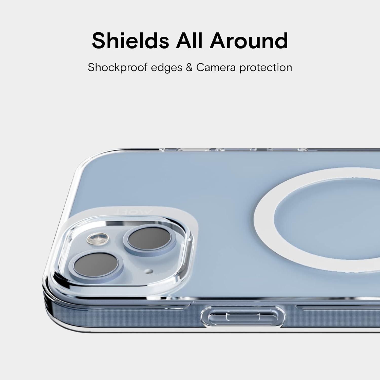 imageMOFT Strong Magnetic Phone Case Magsafe Enhanced Drop Proof SelfHealing Scratch Protection for iPhone 14Clear