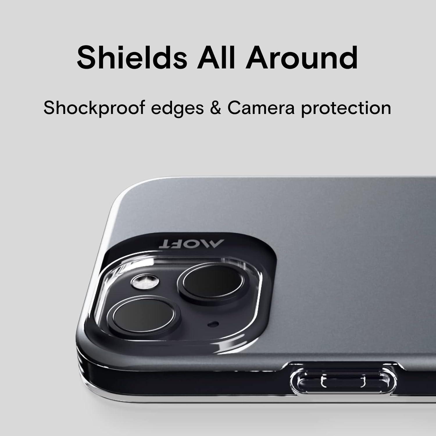 imageMOFT Strong Magnetic Phone Case Magsafe Enhanced Drop Proof SelfHealing Scratch Protection for iPhone 14Smoky Black