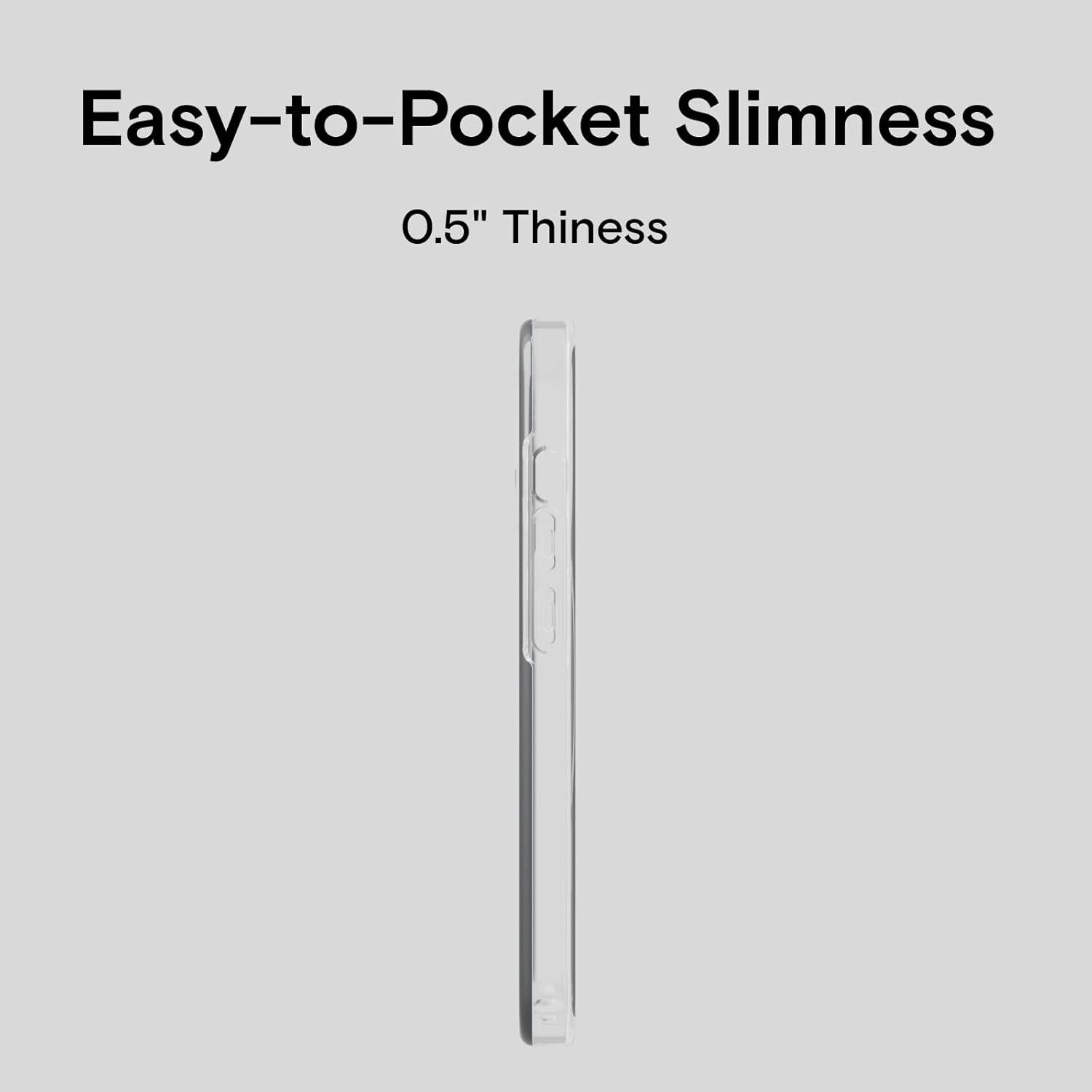 imageMOFT Strong Magnetic Phone Case Magsafe Enhanced Drop Proof SelfHealing Scratch Protection for iPhone 14Smoky Black