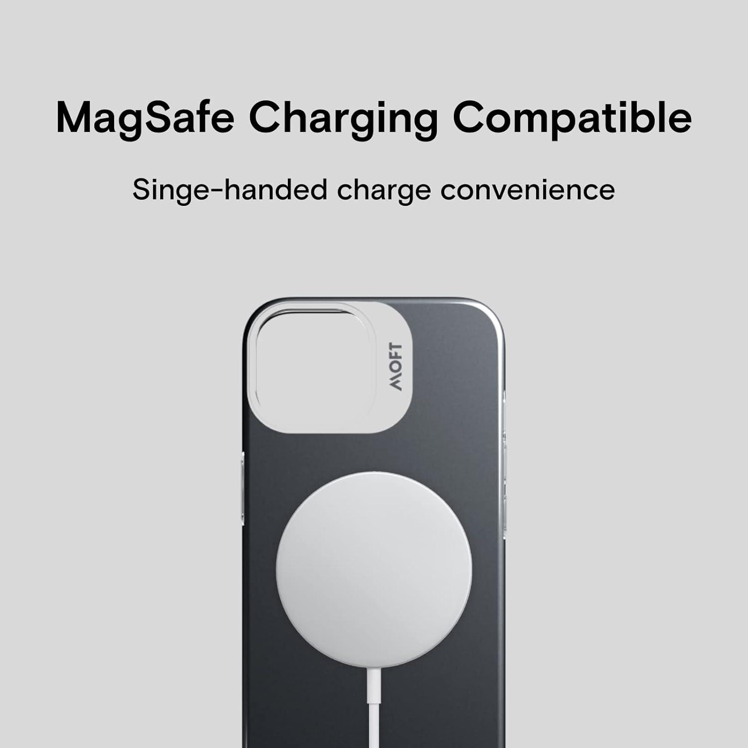 imageMOFT Strong Magnetic Phone Case Magsafe Enhanced Drop Proof SelfHealing Scratch Protection for iPhone 14Smoky Black