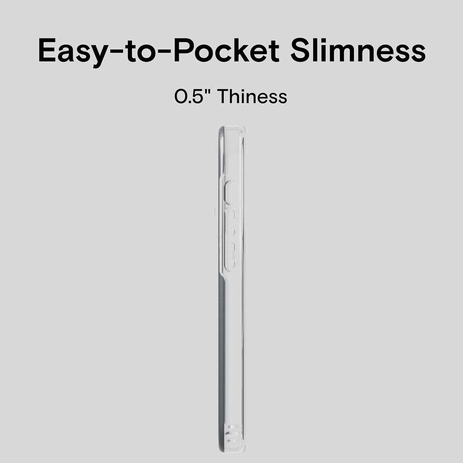 imageMOFT Strong Magnetic Phone Case Magsafe Enhanced Drop Proof SelfHealing Scratch Protection for iPhone 14Smoky Black