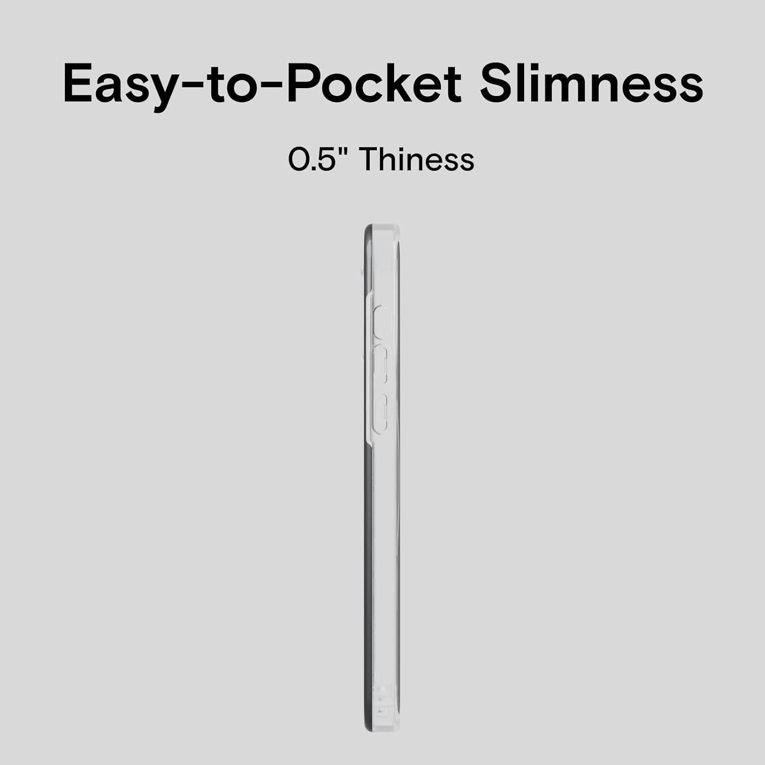 imageMOFT Strong Magnetic Phone Case Magsafe Enhanced Drop Proof SelfHealing Scratch Protection for iPhone 14Smoky Black