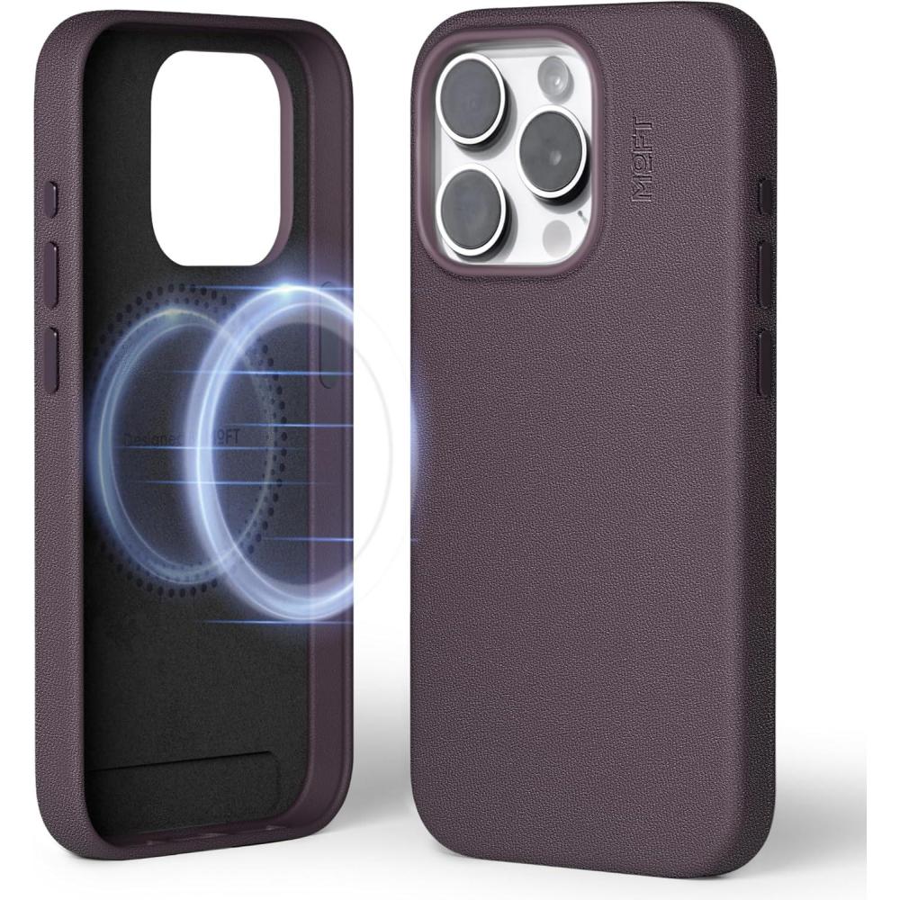 imageMOFT Designed for iPhone 14 Pro Max Case MOVAS Vegan Leather Soft ampamp Smooth ampamp AntiScratch Protective Phone Case Compatible with MagSafe Fine Fiber Lining Lifted Camera Ring Misty CoveBlackberry