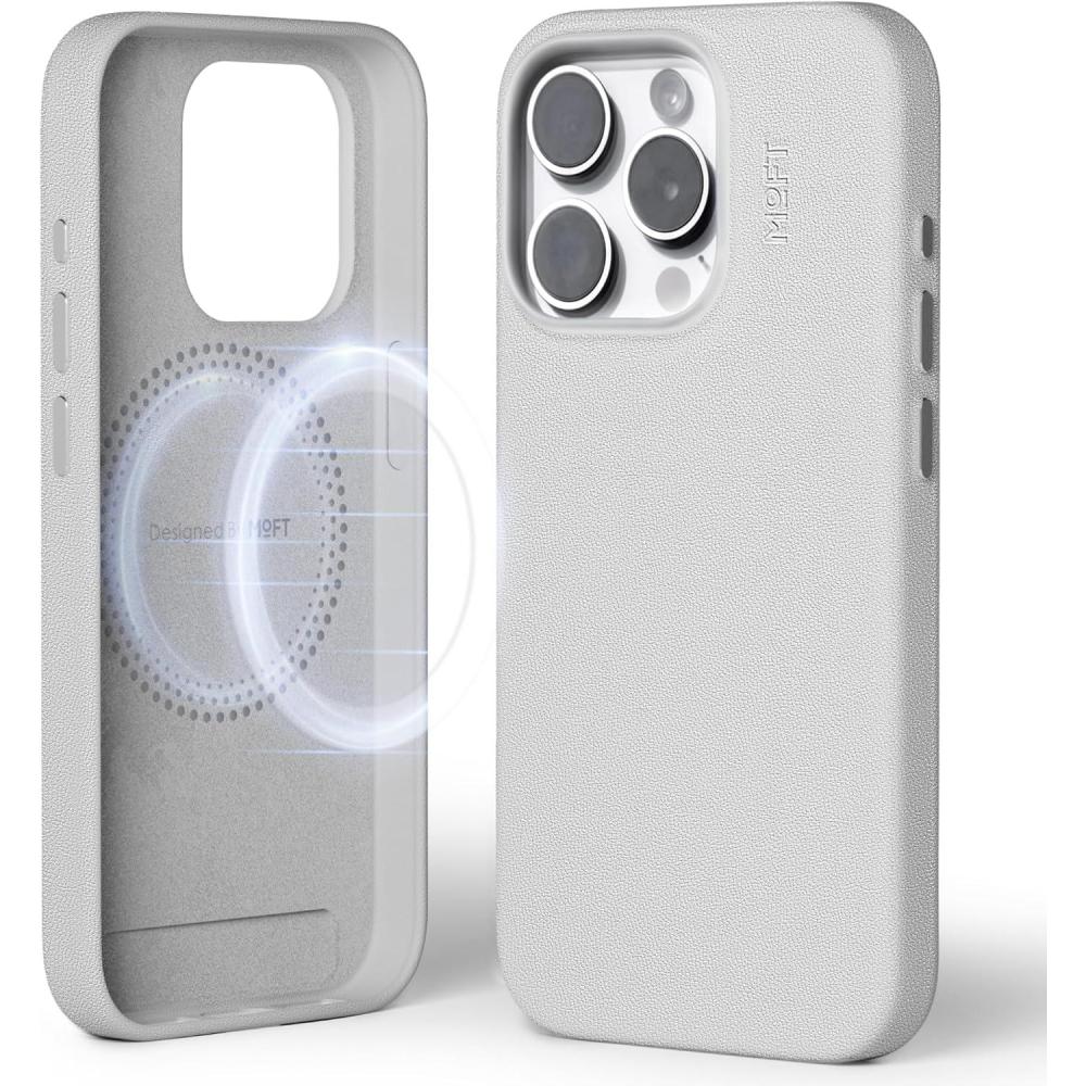 imageMOFT Designed for iPhone 14 Pro Max Case MOVAS Vegan Leather Soft ampamp Smooth ampamp AntiScratch Protective Phone Case Compatible with MagSafe Fine Fiber Lining Lifted Camera Ring Misty CoveMisty Cove