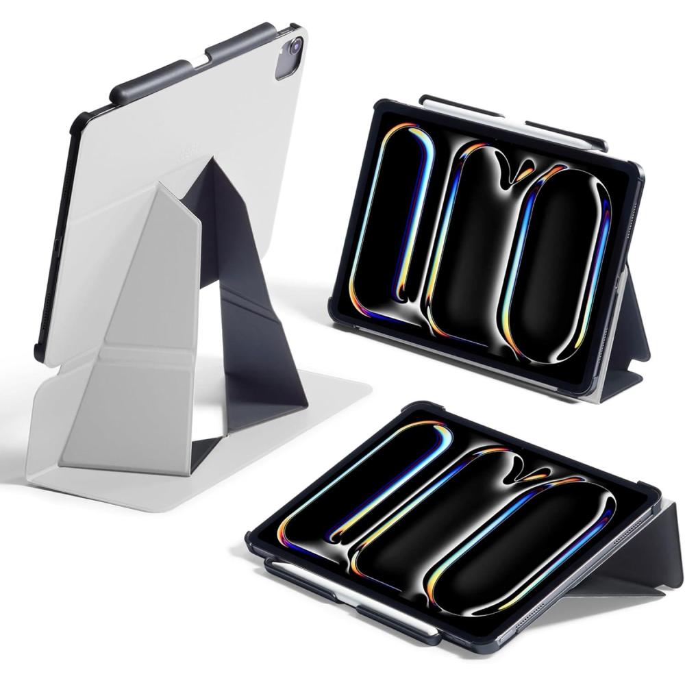 imageMOFT Folio Case for iPad Air 13inch M3M2 20252024  Silm Stand Protective Case with Detachable Pencil Holder MultiAngle Viewing MOVAS Leather Cover Auto SleepWake Pepper MintMisty Cove