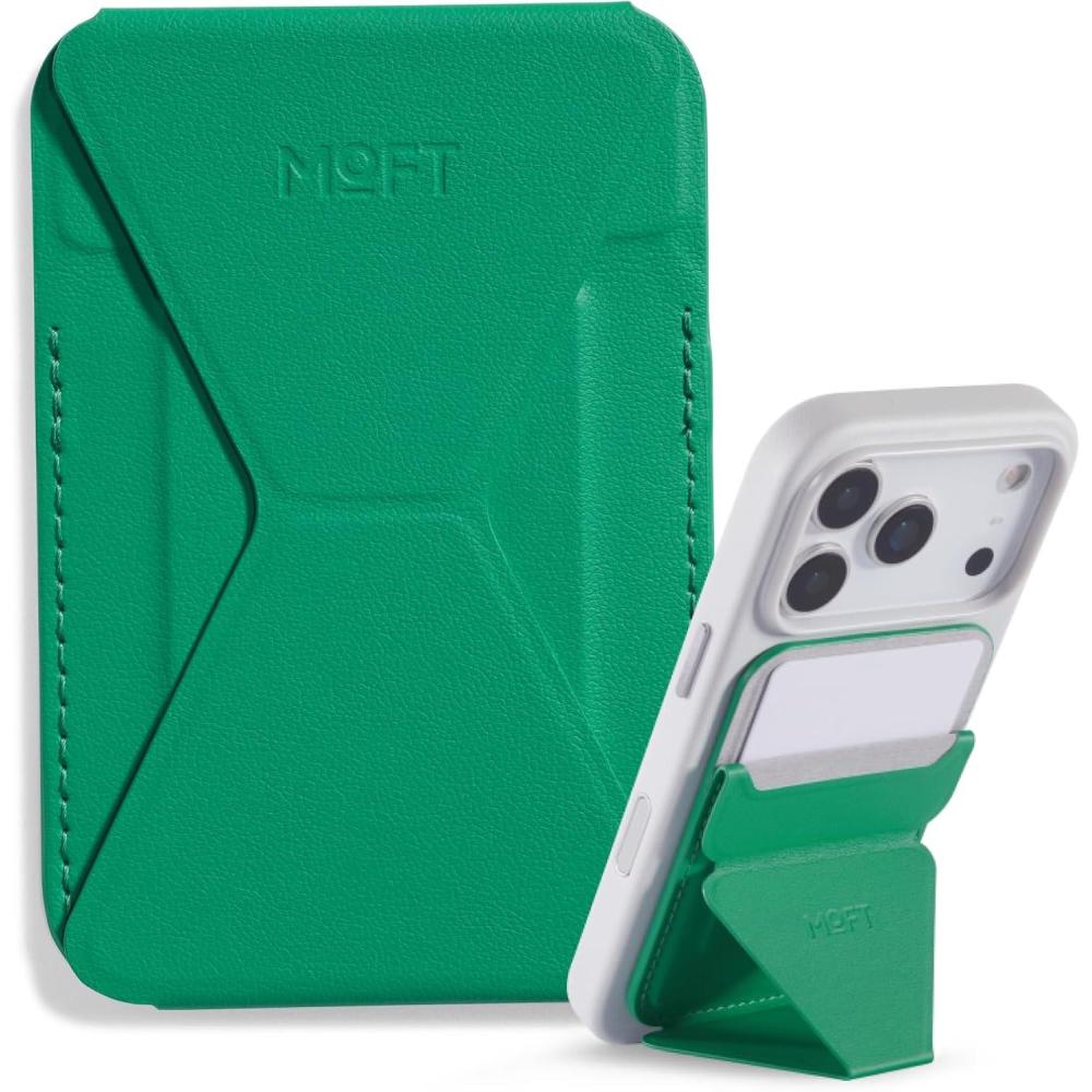 imageMOFT Magnetic Wallet Stand Compatible with iPhone 171615141312 Series Angle Adjustment ampamp Magsafe Compatible MOVAS Phone StandBlackBerryOZ Green