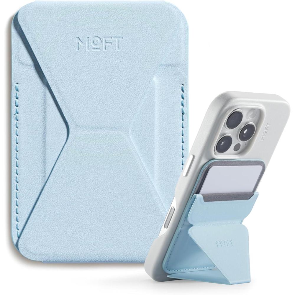 imageMOFT Magnetic Wallet Stand Compatible with iPhone 171615141312 Series Angle Adjustment ampamp Magsafe Compatible MOVAS Phone StandBlackBerrySoothing Mist