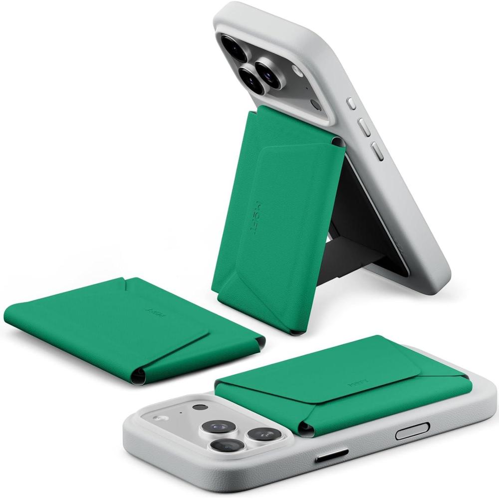 imageMOFT Magsafe Wallet 8Card Holder Magnetic Phone Stand with Pull to Access Design RFID Blocking Angle Adjustment ampamp MOVAS Minimalist Snap Field Wallet for Men Travel Essentials Jet BlackOz Green