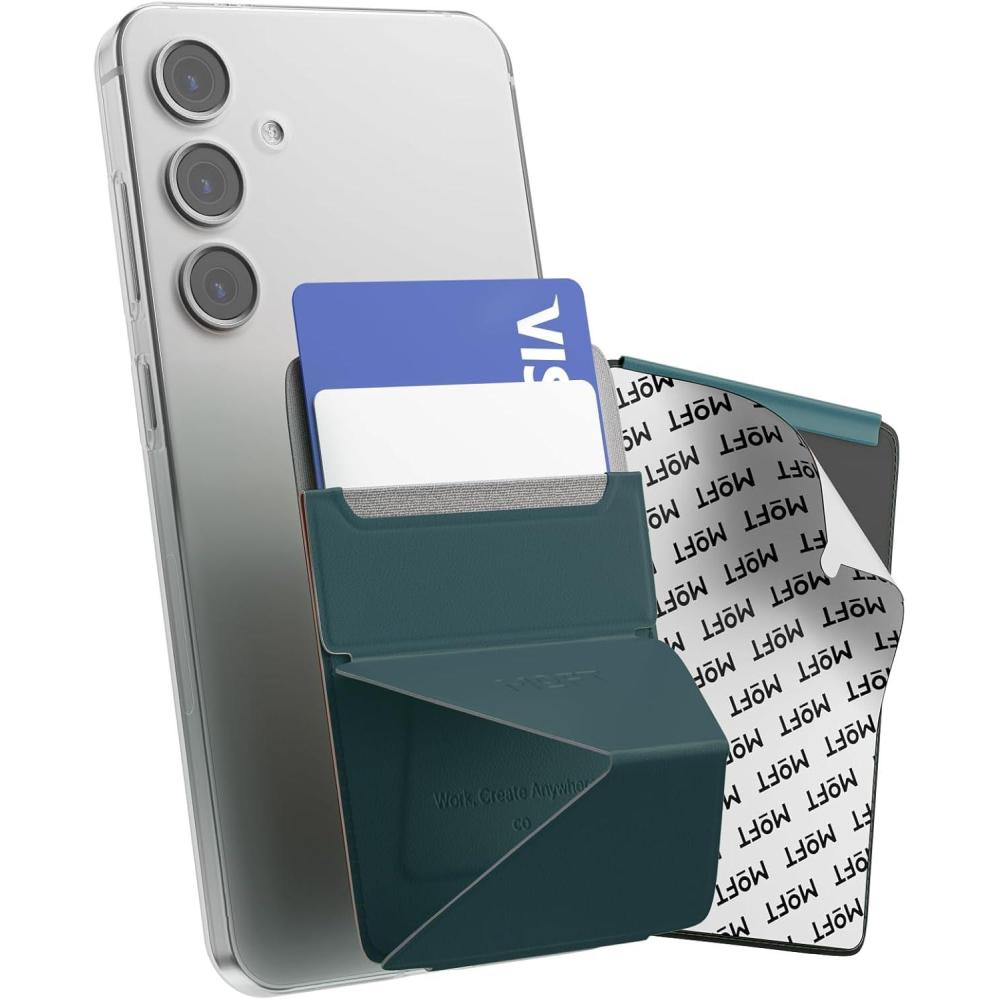 imageMOFT Phone Stand Adhesive Card Holder Fits 23 Cards Slim ampamp Portable Leather Phone Wallet 2 Viewing Angles RFID Blocking Compatible with iPhone Galaxy and Most Smartphones Classic NudeJungle