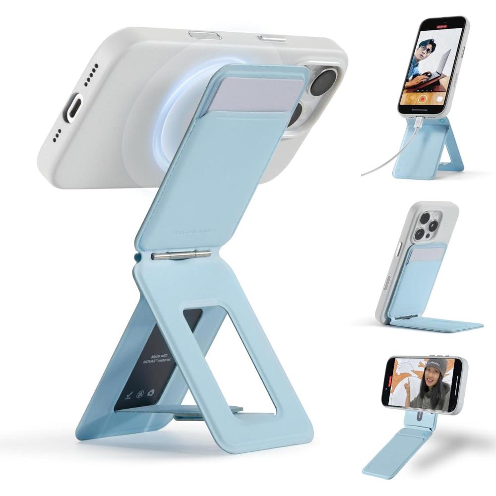 imageMOFT Phone Tripod Stand Selfie Stick for iPhone MultiAngles iPhone Stand Lightweight ampamp Portable Phone Holder Strong Magnets MOVAS Vegan Leather Travel Essentials Misty Cove Without Card SlotSoothing Mist x With Card Slot