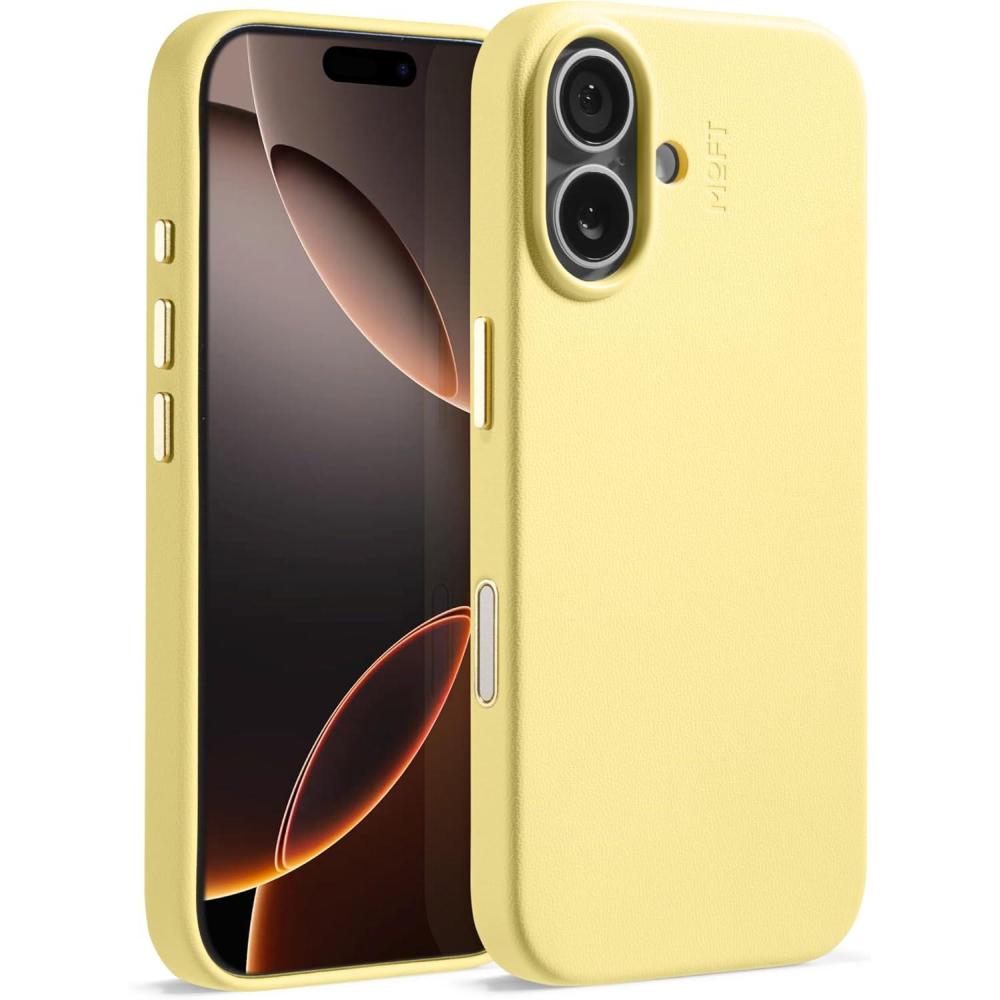 imageMOFT Snap Case MOVAS for iPhone 16 Pro Max Case Compatible with Magnetic Magnetic Premium Vegan Leather Phone Case with Smooth Feeling Enduring Color Minimalist 69in Protective Case Panna CottaPanna Cotta