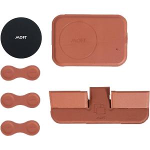 Digital Set Accessories for MOFT Multifunctional Desk Mat, Including 3 Cable Organizers, 1 Wireless Charging Pad, 1 Tablet Holder and 1 Snap Phone Sticker(Night Black)