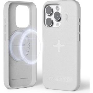 MOFT Designed for iPhone 14 Pro Max Case, MOVAS Vegan Leather Soft & Smooth & Anti-Scratch Protective Phone Case, Compatible with MagSafe, Fine Fiber Lining, Lifted Camera Ring, Misty Cove(Misty Cove X TOMBOGO)