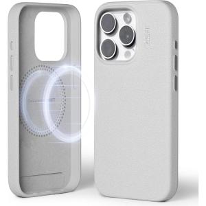 MOFT Designed for iPhone 14 Pro Max Case, MOVAS Vegan Leather Soft & Smooth & Anti-Scratch Protective Phone Case, Compatible with MagSafe, Fine Fiber Lining, Lifted Camera Ring, Misty Cove(Misty Cove)