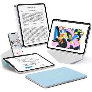 MOFT Dynamic Folio Case for iPad mini 7 A17 Pro 2024 & iPad mini 6th A15 2021, 8.3 Inch Silm Magnetic Stand Case with 20+ Viewing Angles, Auto Wake/Sleep, Ultra Thin, Panna Cotta x Faded Jeans(Soothing Mist x Misty Cove)