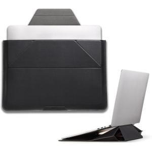 MOFT Laptop Carry Sleeve, 2-in-1 Laptop Bag & Stand for 14″ MacBook Air/Pro & Dell/HP/Lenovo/Asus, Stylish Slim Computer Sleeve Bag with Expandable Storage for Computer Accessories, Soothing Mist(Night Black)