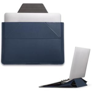 MOFT Laptop Carry Sleeve, 2-in-1 Laptop Bag & Stand for 14″ MacBook Air/Pro & Dell/HP/Lenovo/Asus, Stylish Slim Computer Sleeve Bag with Expandable Storage for Computer Accessories, Soothing Mist(Deep Blue)