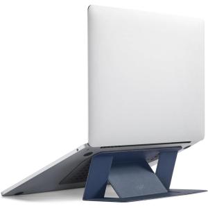 MOFT Laptop Stand for Desk, Adhesive MacBook Computer Stand with 2 Adjustable Viewing Angles, Foldable and Portable Laptop Riser Compatible with 11″-16″ Laptops, Misty Cove(Adhesive Version)(Adhesive-Navy Blue)